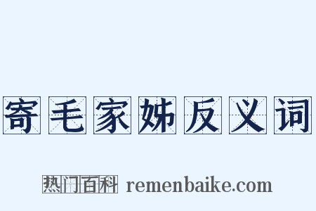 寄毛家姊反义词是什么意思的图片